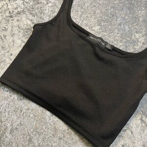 Ribbed crop tank top